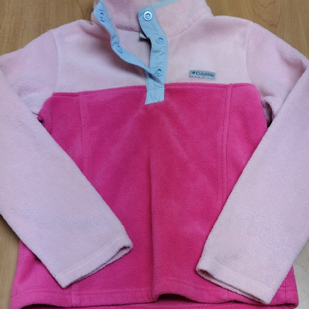 Columbia Kids Two-Tone Pink Fleece Hoodie